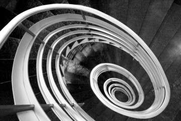 Sprial staircase forming a beautiful shell pattern