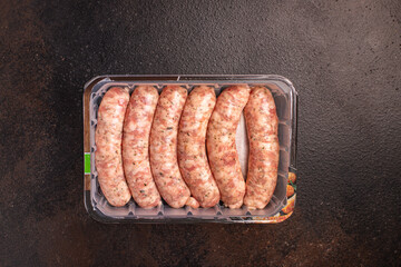 raw sausages meatless soy wheat vegetable snack protein seitan vegetarian or vegan snack on the table healthy meal ingredient top view copy space food background rustic