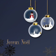 French Christmas card