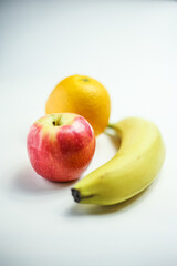Orange Apfel Banane