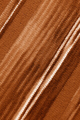 Gradient Brown Striped Alpaca Knitted Wool Fabric in Diagonal Patterns