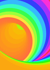 Color Swirl Warmhole Vortex Twist Generative Art background illustration