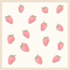 seamless pattern with strawberry  