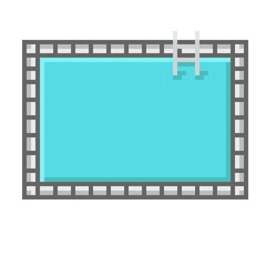 Swimming pool pixel art. Vector illustration.