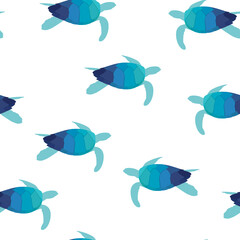 Turtle Pattern, Sea Turtle Icon, Turtle Vector, Marine Animal, Marine Life, Ocean Marine Animal Illustration Background