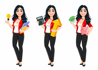 Fototapeta premium Business woman, manager, banker, successful girl