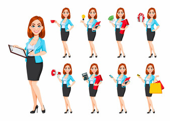 Concept of modern business woman