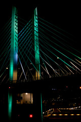 Obraz premium Tilikum Bridge at Night in Portland