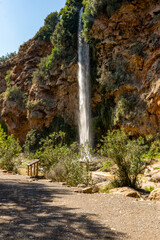 The fiance waterfall, Navajas village, Castellon province, Alto Palancia, Spain.