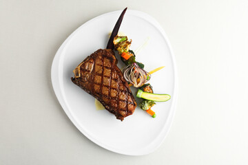 Steak and vegetables