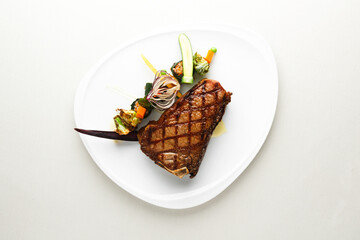 Steak and vegetables