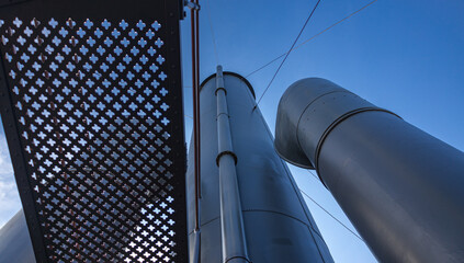 chimney with blue sky