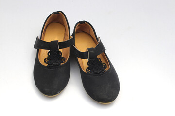 Children shoes isolated on white background