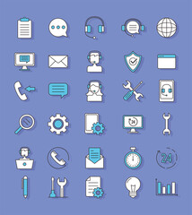 support and help icons