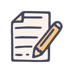 create document color vector doodle simple icon