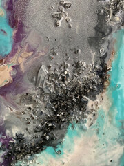 resin abstract glitter dark background