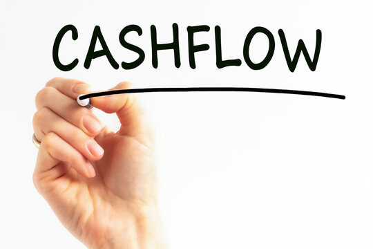 hand writing inscription cashflow with marker, concept, stock image