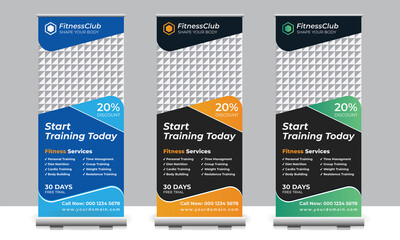Fitness Roll-up-banner design, Retractable banner