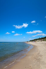 Dabki beach, Poland. Beautiful seaside landscape. 