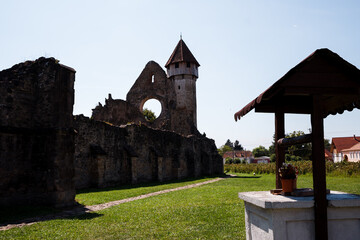 Fototapeta na wymiar The Cârța Monastery is a former Cistercian monastery in the Țara Făgărașului region in southern Transylvania in Romania, currently an Evangelical Lutheran church belonging to the local Saxon community
