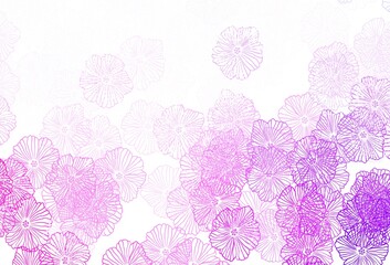 Light Purple, Pink vector abstract design with leaves.