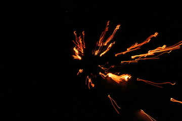 explosion on black