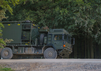 army logistics service vehicle in action 