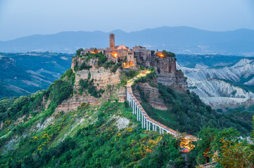 Fototapeta na wymiar Village of Civita di Bagnoregio in Lazio