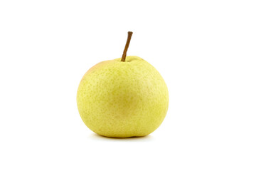Ripe pear fruit isolated on white background