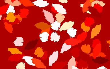 Light Red vector template with chaotic shapes.