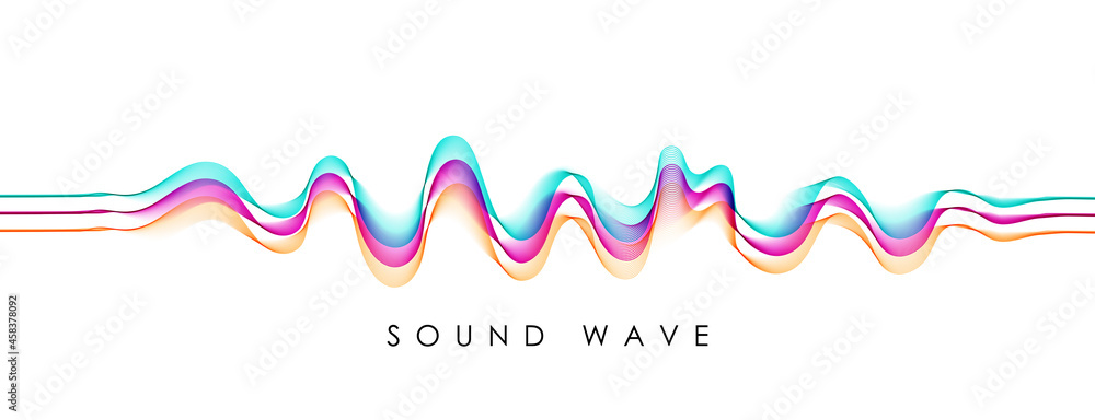 Aufkleber Vector background with color abstract blend wave