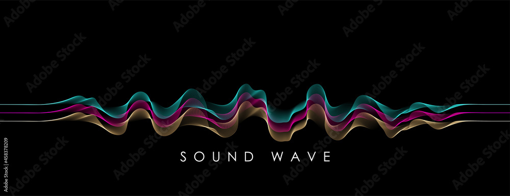 Aufkleber Vector background with color abstract blend wave