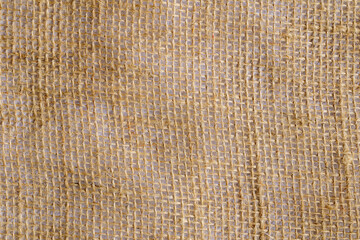 Jute fiber fabric with white background