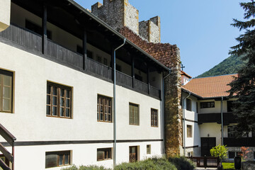 Medieval buildings at Manasija monastery, Serbia