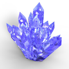 3d-illustration of an isolated giant shiny crystal