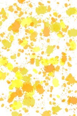 yellow multicolor ink watercolor stains on white background, messy chaotic abstract minimalist wallpaper design