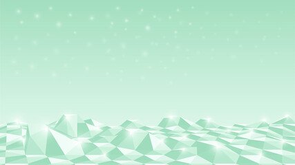Fototapeta na wymiar abstract winter polygon vector background with snowflakes
