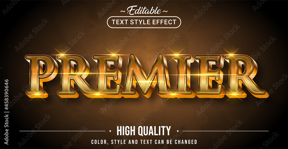 Poster Editable text style effect - Premier text style theme.