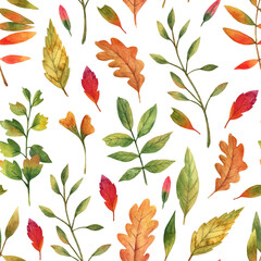 Pattern with autumn leaves