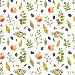 Pattern with autumn leaves