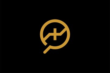 Obraz premium Medical care logo design. Search doctor abstract vector. Medical health icon symbol.