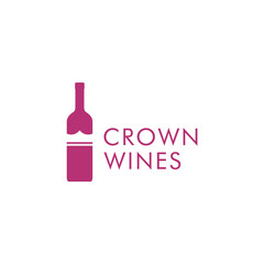 Crown wines. Logo template.