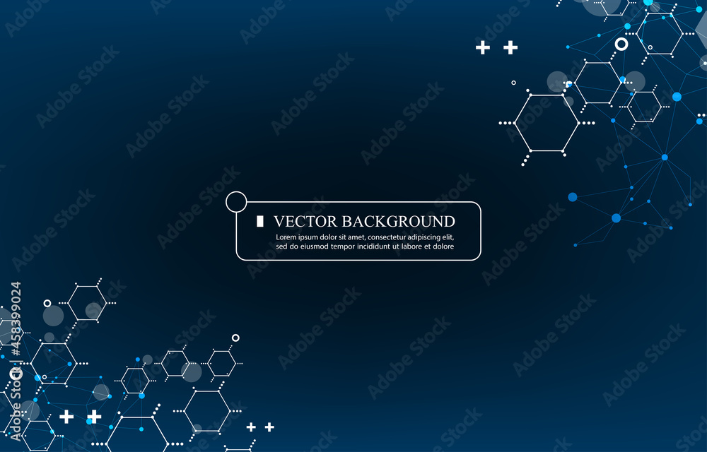 Poster geometric vector hexagon shape.technology hexagon background.