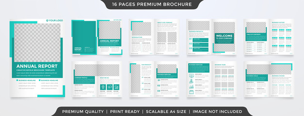 corporate brochure layout template with modern style use for company profile and annual report
