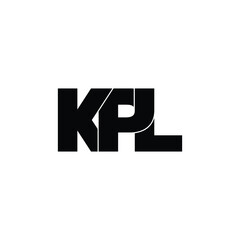 KPL letter monogram logo design vector