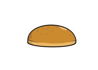 Bun bread with sesame seed topping