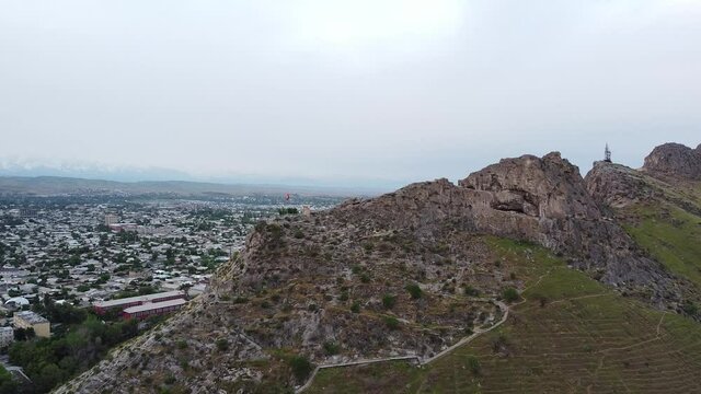 Landscape Of Kyrgyzstan. Osh. Mount Sulaiman-Too