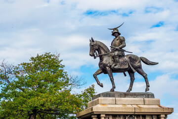 Obraz premium 伊達政宗騎馬像 宮城県
