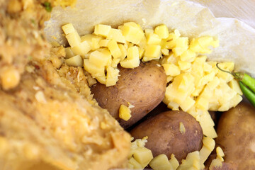 tasty and healthy Pulses yeast stock with potato