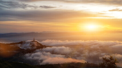 sunrise in the mountains